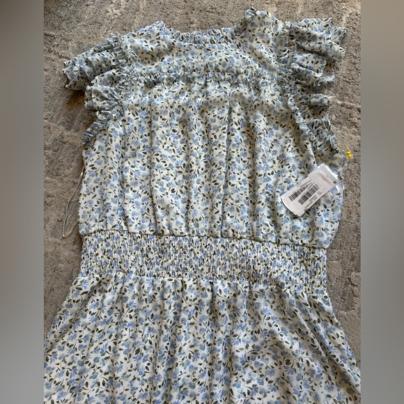 CeCe Smocked-Waist Cottage Core Midi Dress  1X New Ivory Blue Green 
Retail $129 - Picture 8 of 8
